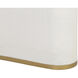Aemond 86.5 X 41.25 inch Clear / White Outdoor Dining Table